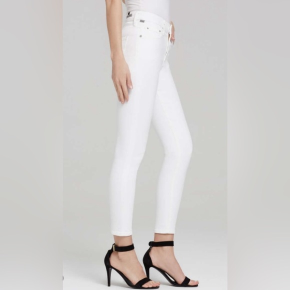 Citizen Of Humanity rocket crop high rise skinny jeans in white - Picture 2 of 6